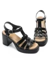 Sandale Dama din piele naturala TP1007-2 BLACK | FORMAZIONE