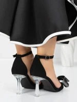 Sandale Dama cu Toc Subtire 5XKK22 BLACK | MEI