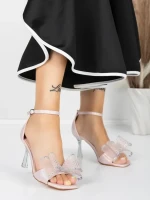 Sandale Dama cu Toc Subtire 5XKK22 CHAMPAGNE | MEI