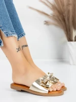 Papuci Dama cu Talpa Joasa 5PT9 LIGHT GOLD | MEI