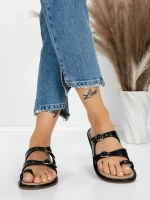 Papuci Dama cu Talpa Joasa J588-5 BLACK | MEI