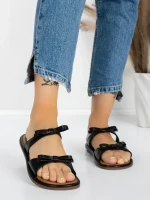 Papuci Dama cu Talpa Joasa J588-8 BLACK | MEI