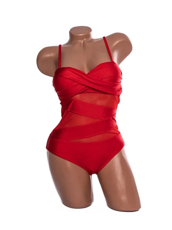 Costum de baie dama Y1919 ROSU | MEINA