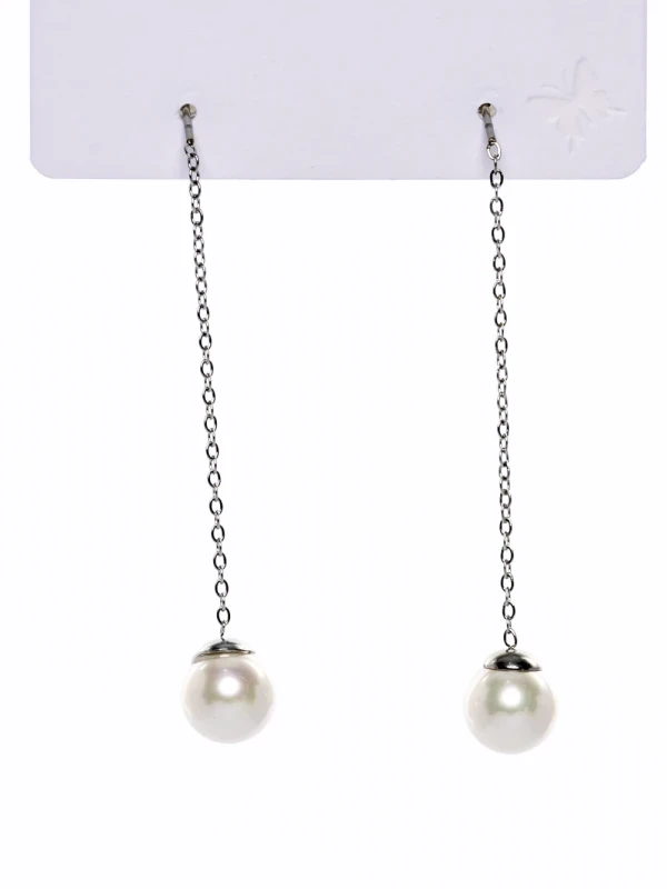 Cercei CRC012 ARGINTIU-ALB | MEI