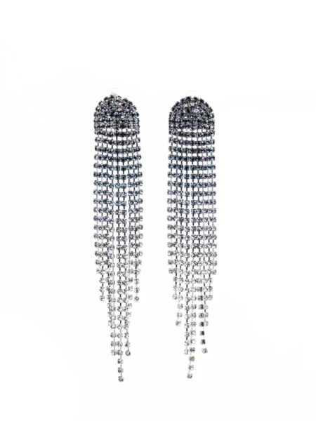 Cercei CRC022 NEGRU-ARGINTIU | MEI