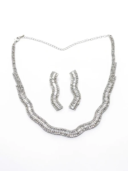 Set Colier + Cercei CLR009 ARGINTIU | MEI