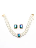 Set Colier + Cercei CLR011 ALBASTRU | MEI