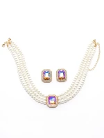 Set Colier + Cercei CLR011 ROZ | MEI