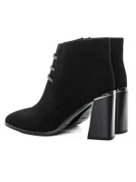 Botine Dama cu toc gros M01-01A Negru Jose Simon