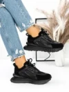 Pantofi Sport Dama din piele naturala 5SZ12 BLACK | PANTOFUL