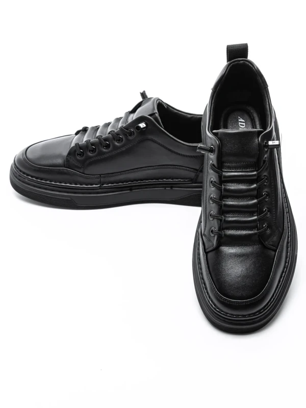 Pantofi Casual Barbati din piele naturala W25513-1 BLACK | ADVANCER