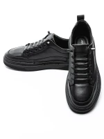 Pantofi Casual Barbati din piele naturala W25513-1 BLACK | ADVANCER