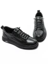 Pantofi Casual Barbati din piele naturala W25513-1 BLACK | ADVANCER