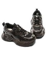 Természetes bőrből készült női sportcipő 919-1 Kávé | ... » MeiMall.hu