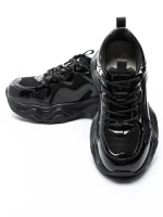 Természetes bőrből készült női sportcipő 919-1 Fekete ... » MeiMall.hu