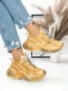 Pantofi Sport Dama cu Platforma 5WL83 YELLOW | MEI