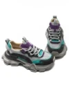 Pantofi Sport Dama din piele naturala Y5758-2 GREEN-PURPLE | ADVANCER