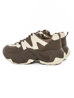 Pantofi Sport Dama din piele naturala 3A532 BROWN-CREAM | ADVANCER