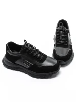 Pantofi Sport Barbati din piele naturala 8077 BLACK | ADVANCER