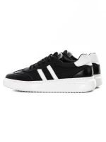 Pantofi Sport Barbati din piele naturala 02-208 BLACK-WHITE | ADVANCER