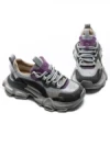 Pantofi Sport Dama din piele naturala Y5758-2 GREY-PURPLE | ADVANCER