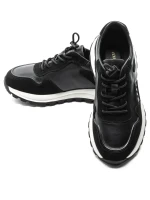 Pantofi Sport Barbati din piele naturala 8077 BLACK-WHITE | ADVANCER