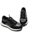 Pantofi Sport Barbati din piele naturala 8077 BLACK-WHITE | ADVANCER