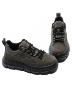 Pantofi Sport Barbati din piele naturala 88220B GREY | ADVANCER