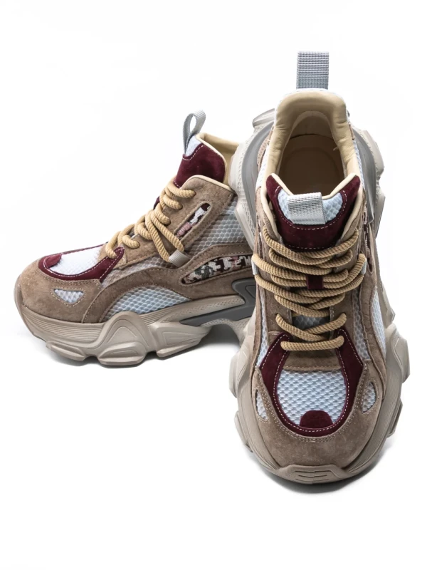 Pantofi Sport Dama din piele naturala Y5797-1 APRICOT-WINE | ADVANCER