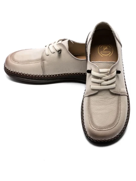 Pantofi Casual Dama din piele naturala KM327 CREAM | FORMAZIONE