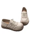 Pantofi Casual Dama din piele naturala KM2583 CREAM | FORMAZIONE