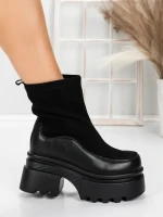 Ghete Dama cu Platforma 5W61 BLACK | MEI