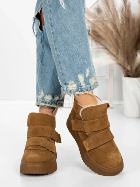 Ghete Dama din piele naturala 5SZ6 YELLOW | PANTOFUL