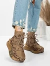 Ghete Dama din piele naturala 5SZ8 LEOPARD PRINT | PANTOFUL