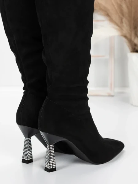Cizme Dama cu Toc 5XKK65 BLACK | MEI