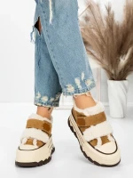 Ghete Dama din piele naturala 5W53 YELLOW | PANTOFUL