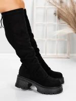 Női magassarkú csizma 5WL80 Fekete | Mei » MeiMall.hu