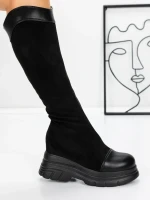 Cizme Dama cu Platforma 58WL13 BLACK | MEI