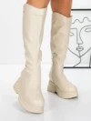Cizme Dama cu Platforma 58WL13 BEIGE | MEI