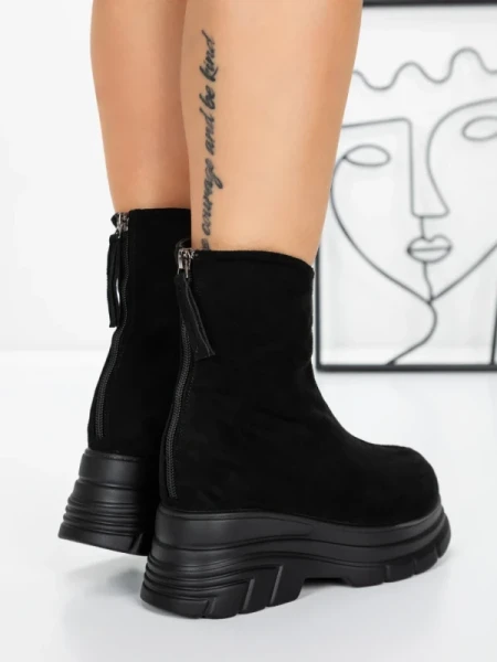 Ghete Dama cu Platforma 58WL16 BLACK | MEI