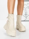Ghete Dama cu Platforma 58WL17 BEIGE | MEI