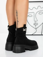 Ghete Dama cu Platforma 58WL21 BLACK | MEI