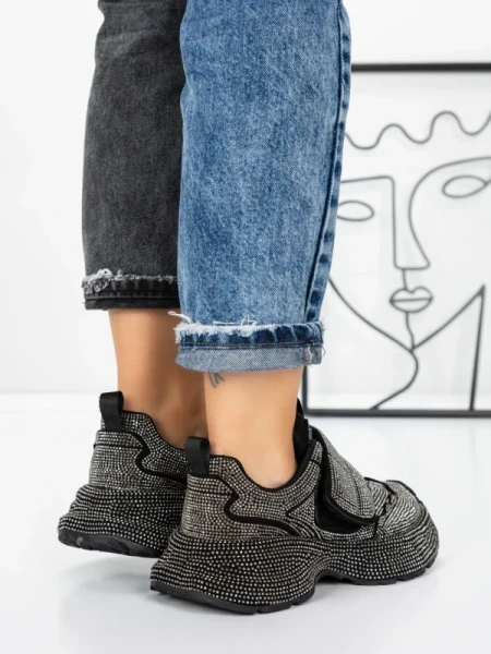 Sneakers Dama 5WL96 BLACK-GUNCOLOR | MEI