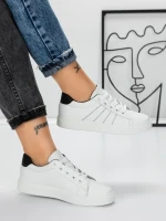 Sneakers Dama 982 WHITE-BLACK | FASHION