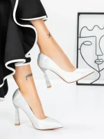 Pantofi Stiletto 3ADC77 SILVER | MEI