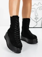 Ghete Dama cu Platforma 3AL77 BLACK | MEI