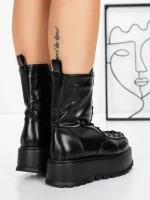 Ghete Dama cu Platforma 3AL77 BLACK | MEI