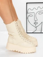 Ghete Dama cu Platforma 3AL77 BEIGE | MEI