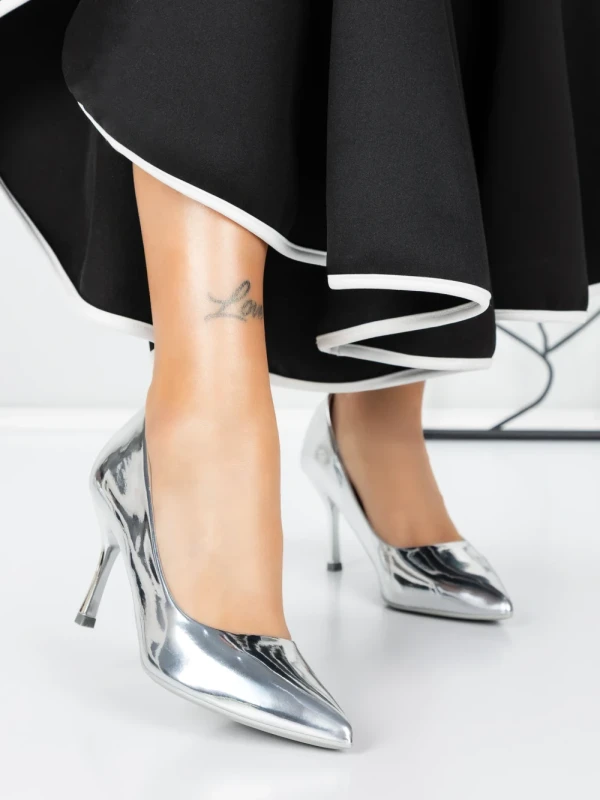 Pantofi Stiletto 3AXKK201 SILVER | MEI
