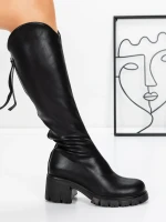 Női csizma alacsony talppal 3WL15 Fekete » MeiMall.hu